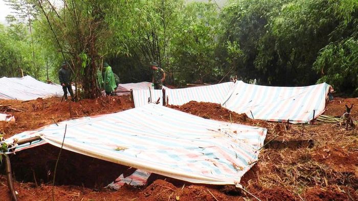 Địa điểm khu vực phát hiện vị trí 28 phần mộ liệt sĩ tại đồi Đá Vôi, tổ dân phố 39, phường Cam Đường.