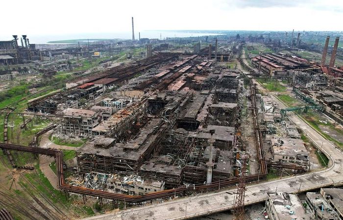 Nhà máy Azovstal bị phá hủy trong xung đột. Ảnh: Reuters