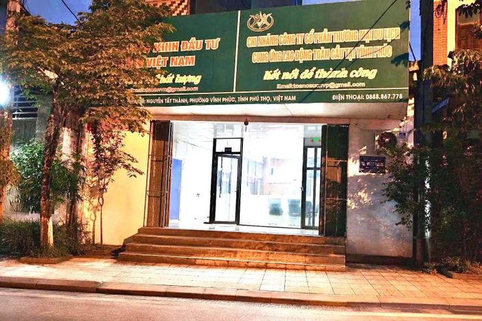 Trụ sở công ty của các đối tượng trong vụ án.