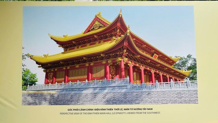 Phối cảnh Chính điện Kính Thiên thời Lê.