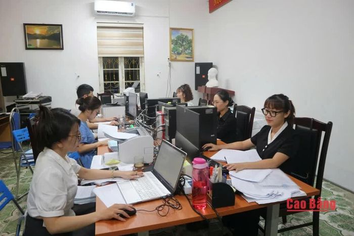 Cán bộ, công chức, viên chức phường Tân Giang nỗ lực thực hiện dự án cả ngoài giờ hành chính và ngày nghỉ.