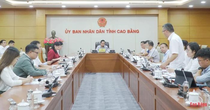 Các đại biểu dự buổi làm việc.