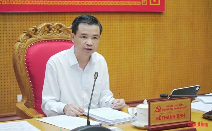 Phó Bí thư Thường trực Tỉnh ủy, Trưởng Đoàn đại biểu Quốc hội tỉnh Bế Thanh Tịnh kết luận hội nghị.