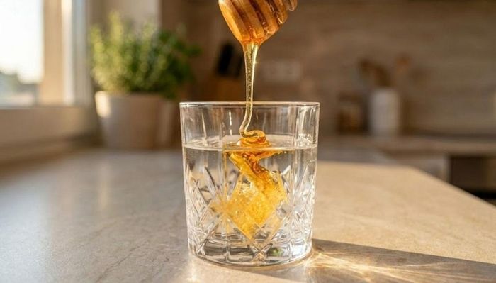 Mật ong thật không dễ bị vỡ và tan trong nước như loại giả.
