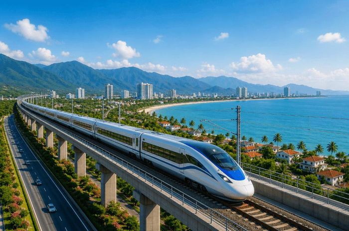 Tuyến đường sắt tốc độ cao Bắc - Nam qua Khánh Hòa mở ra xung lực đón khách mới. Ảnh minh họa
