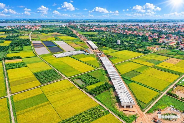 Nhiều đoạn cầu cạn, cầu dẫn khu vực xã Phúc Thọ đã thành hình.