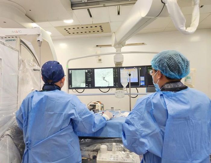 Bệnh nhân được điều trị chuyên sâu, đặt stent tại Bệnh viện Đa khoa Thủ Đức. Ảnh: BVCC.