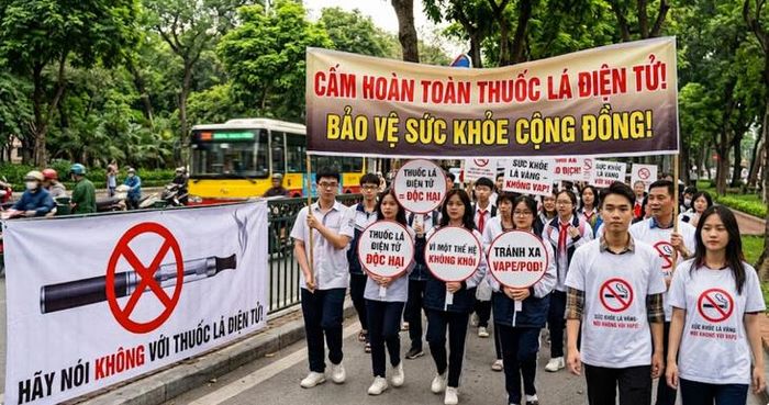 Việt Nam cấm sản xuất, kinh doanh, nhập khẩu, sử dụng thuốc lá điện tử, thuốc lá nung nóng từ năm 2025. Ảnh minh họa