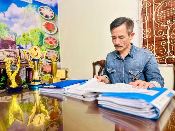 Ông Đặng Hồng Sơn - Chủ tịch Hội làng nghề giò chả truyền thống Ước Lễ