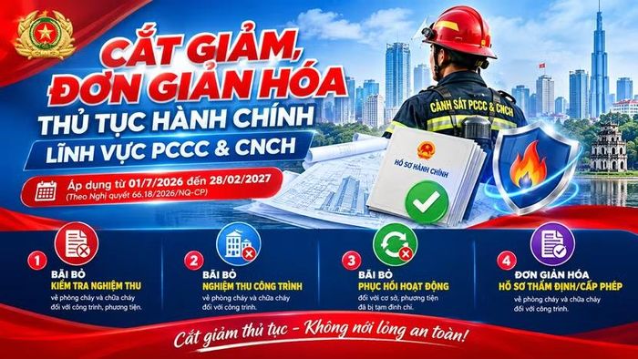 Cắt giảm, đơn giản hóa thủ tục hành chính trong lĩnh vực phòng cháy, chữa cháy và cứu nạn, cứu hộ