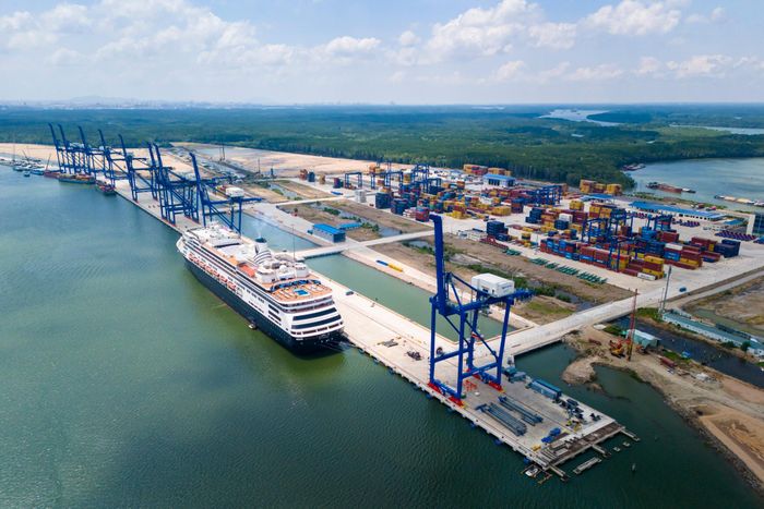  Giai đoạn 1 của Cảng Phước An đã đi vào khai thác từ tháng 10/2024, hiện doanh nghiệp đang tiếp tục đầu tư giai đoạn 2. Ảnh: Quỳnh Danh. 