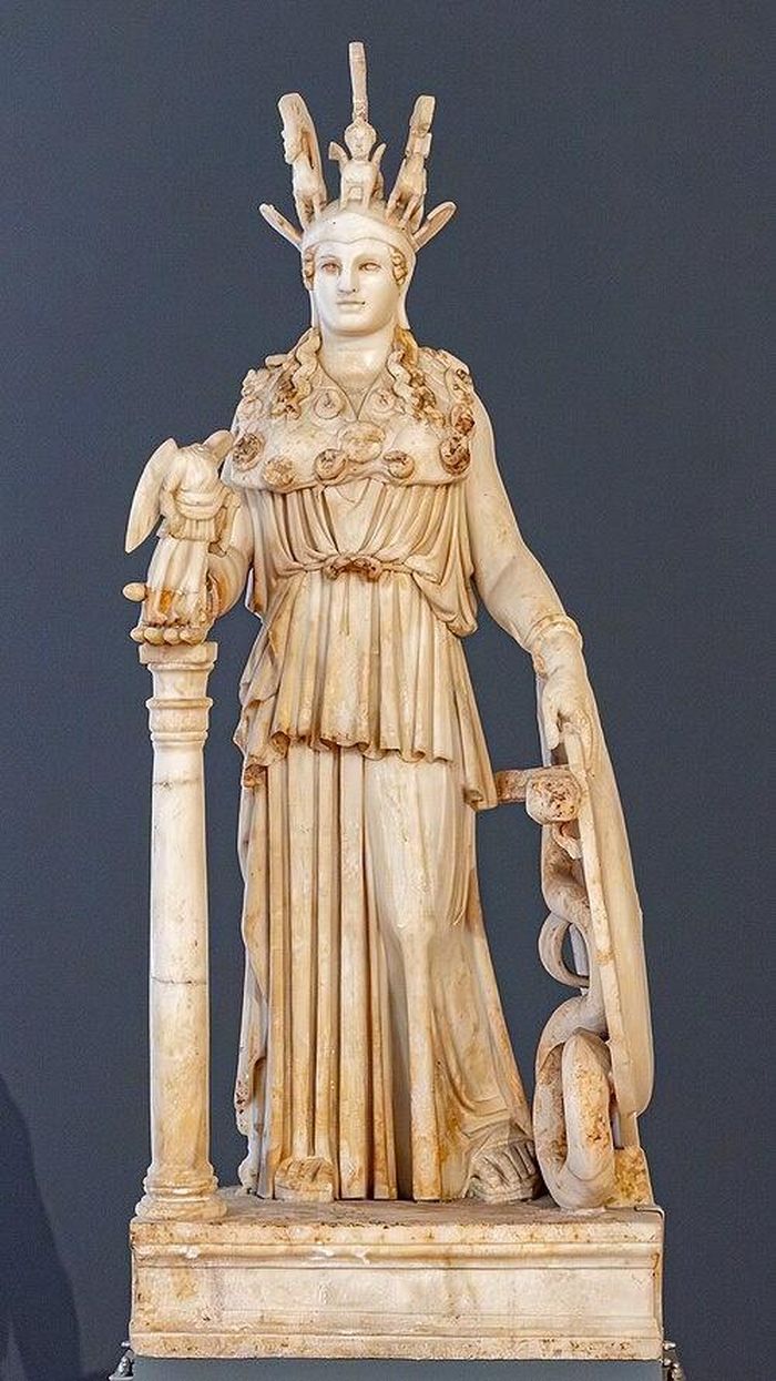  Bức tượng Nữ thần Athena đặt tại Đền Parthenon. Ảnh Wikipedia. 