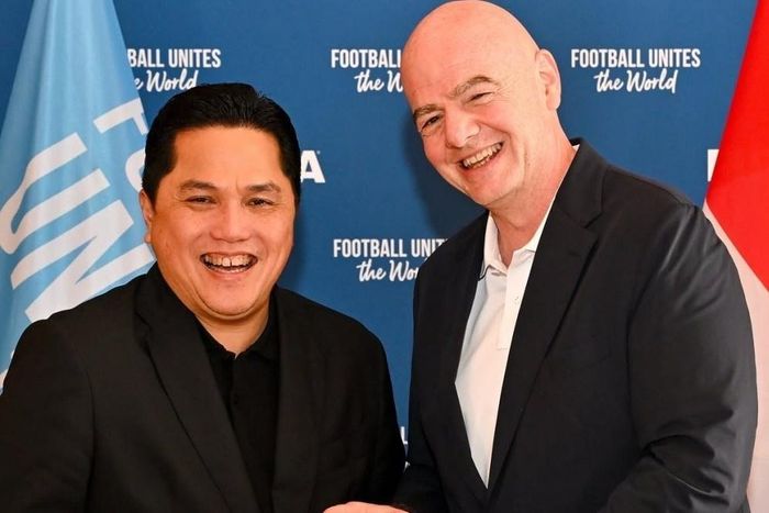 Ông Erick Thohir tỏ rõ quyết tâm tại FIFA ASEAN Cup 2026. Ảnh: Instagram/Gianni_Infantino.