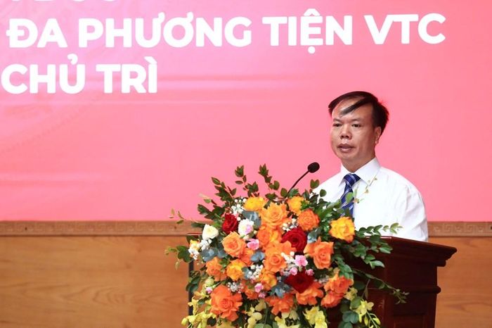 Ông Dương Thế Lương, Phó Tổng Giám đốc Tổng Công ty Truyền thông Đa phương tiện VTC phát biểu tại lễ phát động cuộc thi
