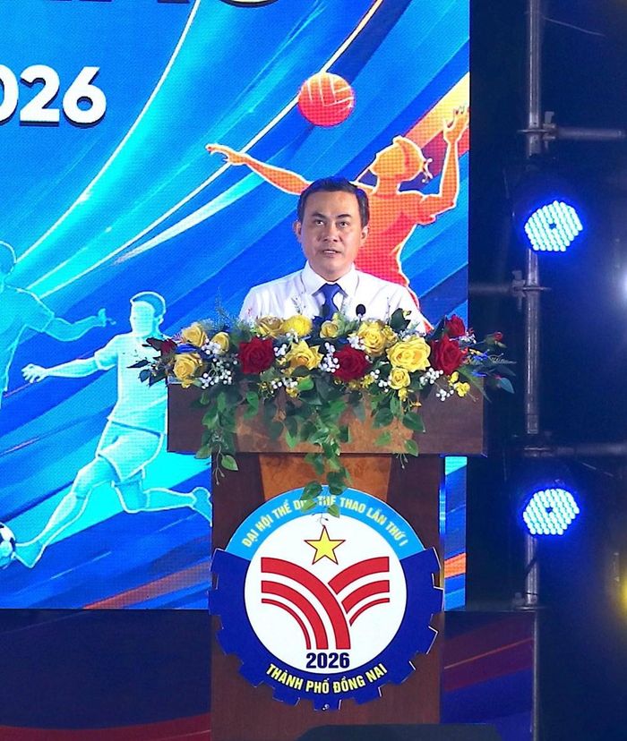 Ông Lê Trường Sơn - Phó Chủ tịch UBND thành phố Đồng Nai, Trưởng Ban chỉ đạo Đại hội, đánh giá cao vai trò của Đại hội trong việc phát triển phong trào TDTT của thành phố