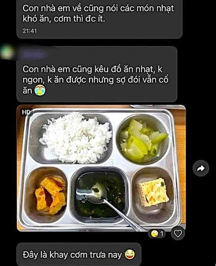 Suất ăn bán trú 30.000 đồng gây xôn xao trên mạng xã hội
