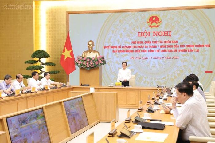 Phó Thủ tướng Hồ Quốc Dũng: Triển khai Khung kiến trúc quốc gia số thực chất, đồng bộ, hiệu quả - Ảnh: chinhphu.vn/Gia Huy