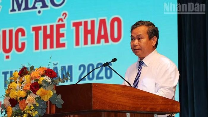 Đồng chí Nguyễn Văn Ý phát biểu tại lễ bế mạc. (Ảnh: PHÚC THẮNG)