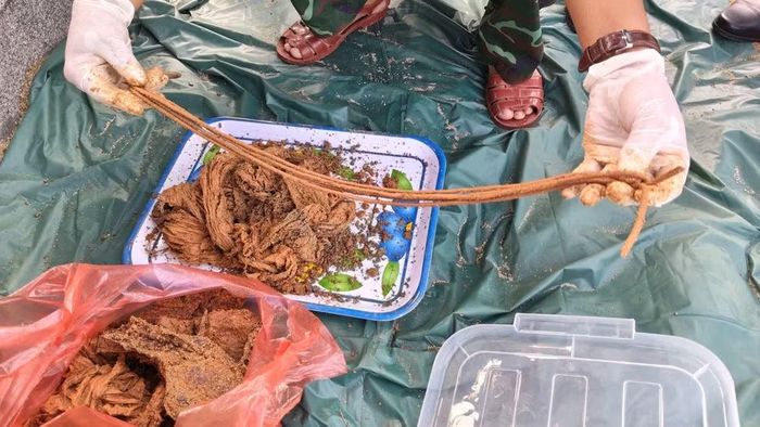 Đà Nẵng tìm thấy nhiều di vật trong mộ tập thể tại xã Thu Bồn. (Ảnh: QUANG CƯỜNG)