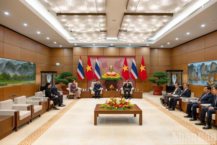 Quang cảnh hội kiến tại Nhà Quốc hội.