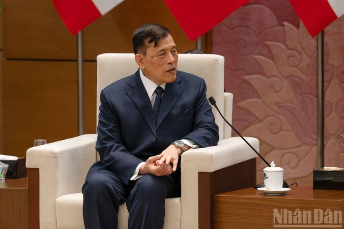 Nhà vua Vương quốc Thái Lan Maha Vajiralongkorn Phra Vajiraklaochaoyuhua phát biểu tại hội kiến.