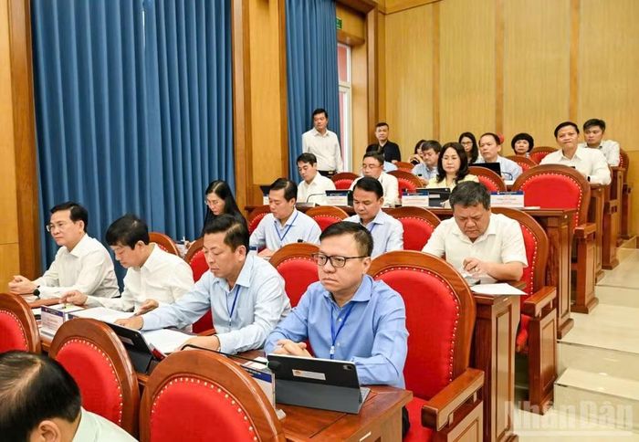 Các học viên lớp bồi dưỡng kiến thức đối với Ủy viên Trung ương Đảng khóa XIV. (Ảnh: DUY LINH)