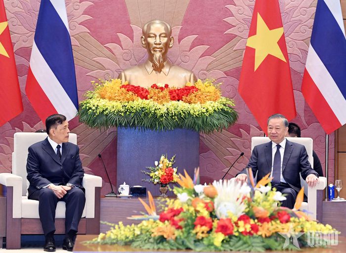 Tổng Bí thư, Chủ tịch nước Tô Lâm hội đàm với Nhà vua Thái Lan Maha Vajiralongkorn Phra Vajiraklaochaoyuhua. Ảnh: TRỌNG HẢI