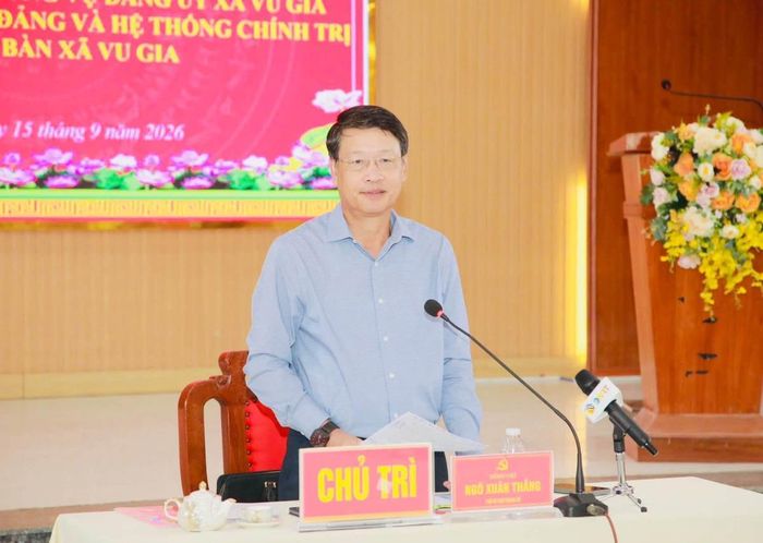 Phó Bí thư Thành ủy Ngô Xuân Thắng phát biểu tại buổi làm việc.