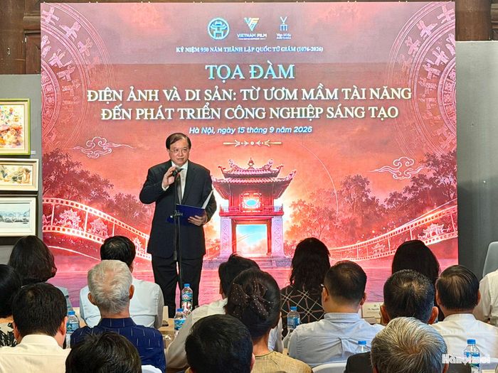  Thứ trưởng Bộ VH-TT-DL Tạ Quang Đông phát biểu tại tọa đàm. Ảnh: THƯƠNG NGUYỄN 