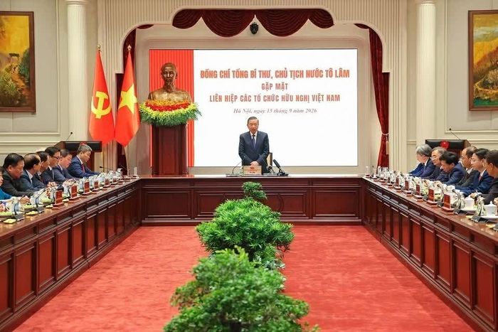 Tổng Bí thư, Chủ tịch nước Tô Lâm gặp mặt và làm việc với đại diện Ban Chấp hành VUFO khóa VII, nhiệm kỳ 2026 - 2031. (Nguồn: VUFO)