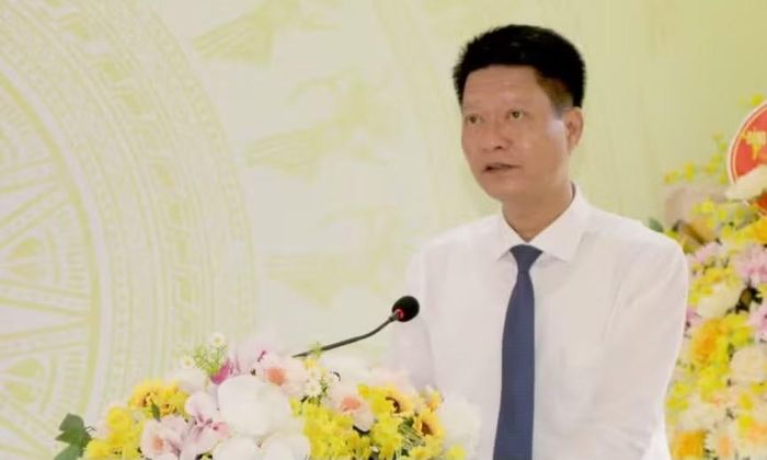Ông Nguyễn Thế Phước - Phó Bí thư Tỉnh ủy Lào Cai phát biểu tại hội nghị.
