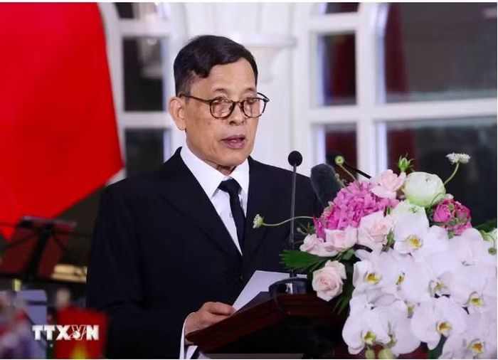 Nhà vua Thái Lan phát biểu đáp từ. (Ảnh: TTXVN)