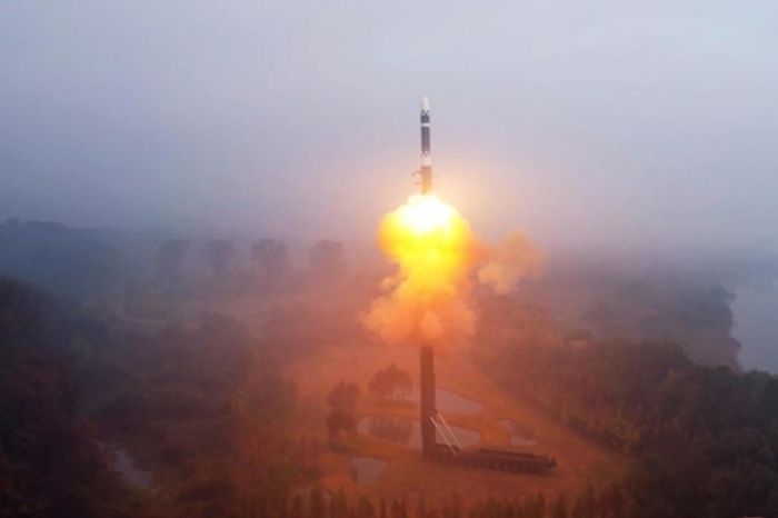 Vụ thử tên lửa Hwasong-19. Ảnh: KCNA