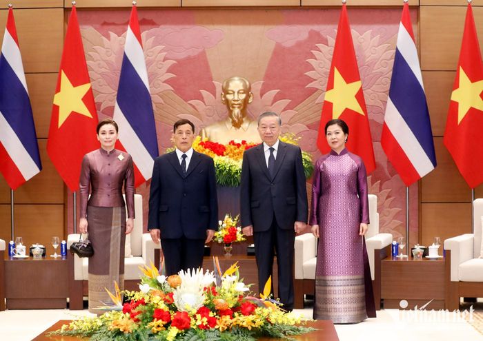 Tổng Bí thư, Chủ tịch nước Tô Lâm và phu nhân Ngô Phương Ly cùng Nhà Vua Thái Lan Maha Vajiralongkorn và Hoàng hậu Suthida