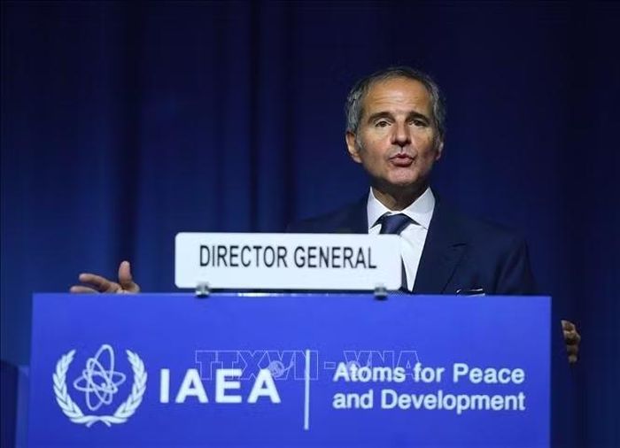 Tổng Giám đốc IAEA Rafael Mariano Grossi phát biểu khai mạc Khai mạc Khóa họp lần thứ 70 Đại hội đồng IAEA ở Vienna, Áo ngày 14/9/2026. Ảnh: THX/TTXVN phát