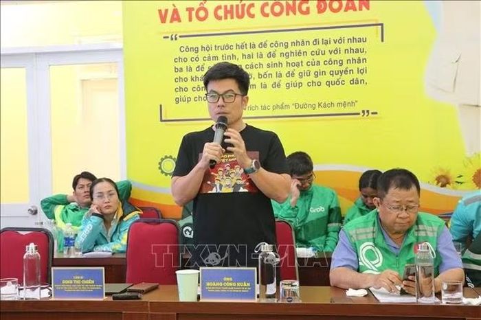 Ông Hoàng Công Huân, Giám đốc Phát triển kinh doanh và dự án chiến lược, Công ty cổ phần Be Group phát biểu tại hội thảo.
