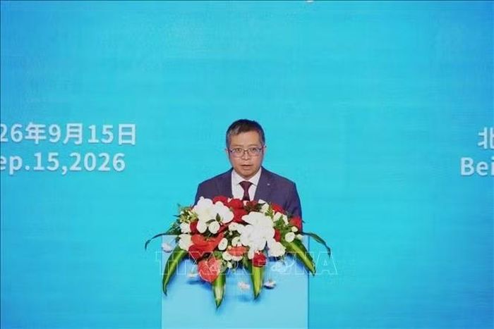 Đại sứ Việt Nam tại Trung Quốc Phạm Thanh Bình, Chủ tịch luân phiên Ủy ban ASEAN tại Bắc Kinh phát biểu tại sự kiện.