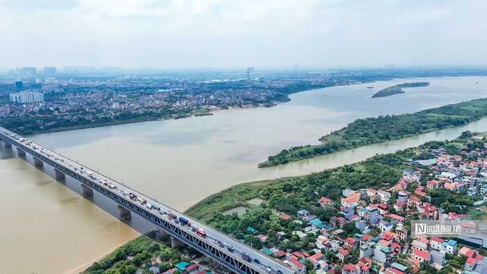 Theo quy hoạch, khu vực này sẽ bảo tồn tự nhiên và các không gian thể dục thể thao. Trong ảnh là cầu Thăng Long, điểm cuối phân đoạn 1.