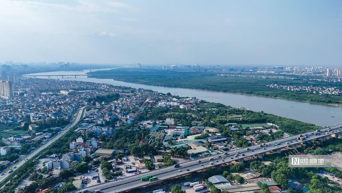 Trong ảnh là điểm cuối của phân đoạn 2, cầu Thanh Trì.