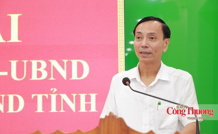 Ông Lê Trung Phước, Giám đốc Sở Công Thương Hà Tĩnh phát biểu.