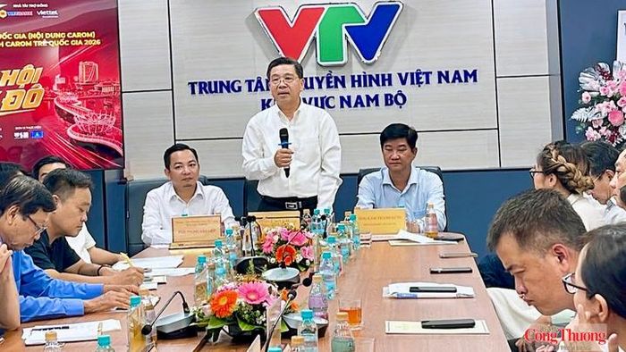 Ông Lê Sơn Hải - Chủ tịch Liên đoàn Billiards & Snooker Việt Nam, thông tin tại buổi họp báo.