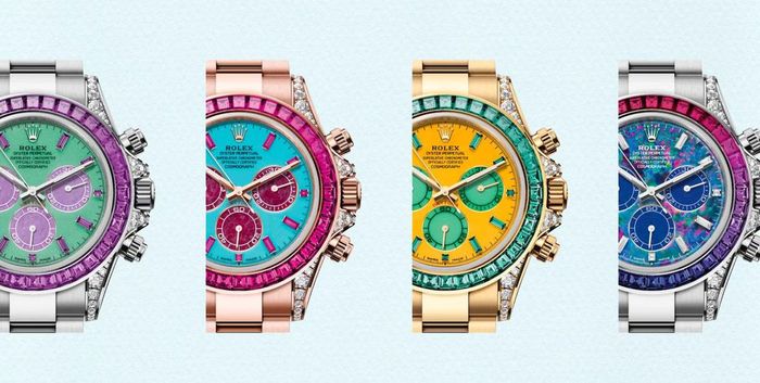 Nhà đấu giá Phillips sẽ bán bốn chiếc đồng hồ phiên bản độc quyền của đồng hồ Oyster Perpetual Cosmograph Daytona. Ảnh: Esquire