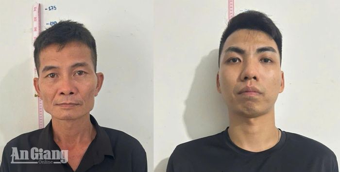 Bị can Trần Trí Thức (trái) và Nguyễn Hoàng Khang. Ảnh: PHAN GIANG