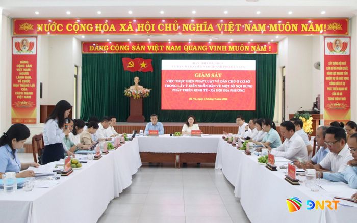 Quang cảnh buổi giám sát. Ảnh: TRỌNG HUY