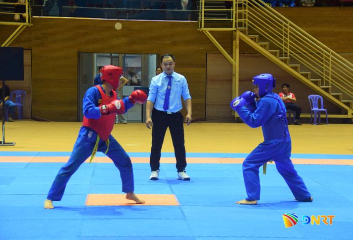 Môn Vovinam diễn ra hấp dẫn. Ảnh: THÀNH DANH