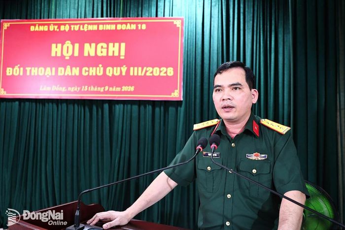 Đại tá Trịnh Phạm Hòa, Bí thư Đảng ủy, Phó Tư lệnh Binh đoàn 16 kết luận tại hội nghị