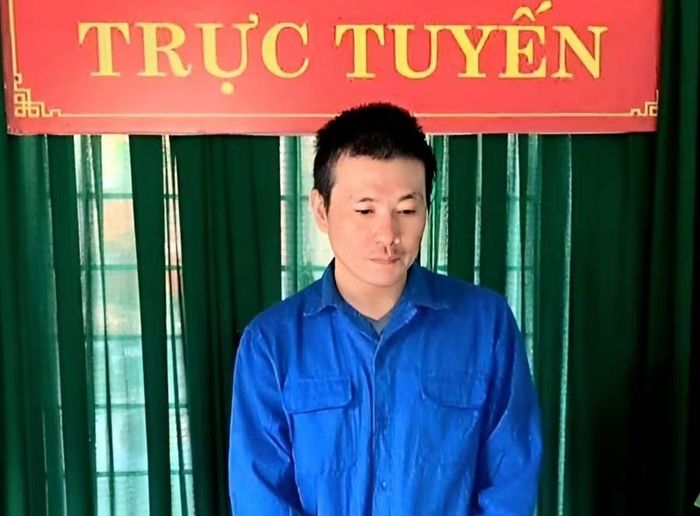 Bị cáo Ngô Quốc Hoàng tại phiên tòa. Ảnh: Văn Phong