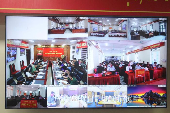 Quang cảnh Hội nghị tại các điểm cầu.
