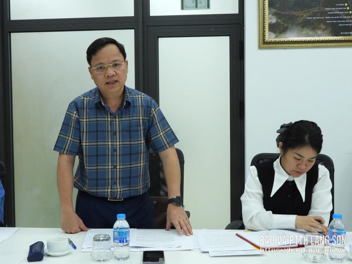Trưởng Ban Kinh tế - Ngân sách HĐND tỉnh phát biểu tại cuộc khảo sát