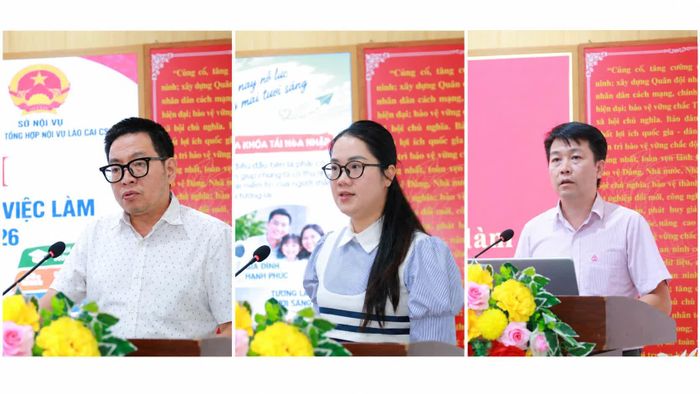 Đại diện các đơn vị phát biểu tại hội nghị.